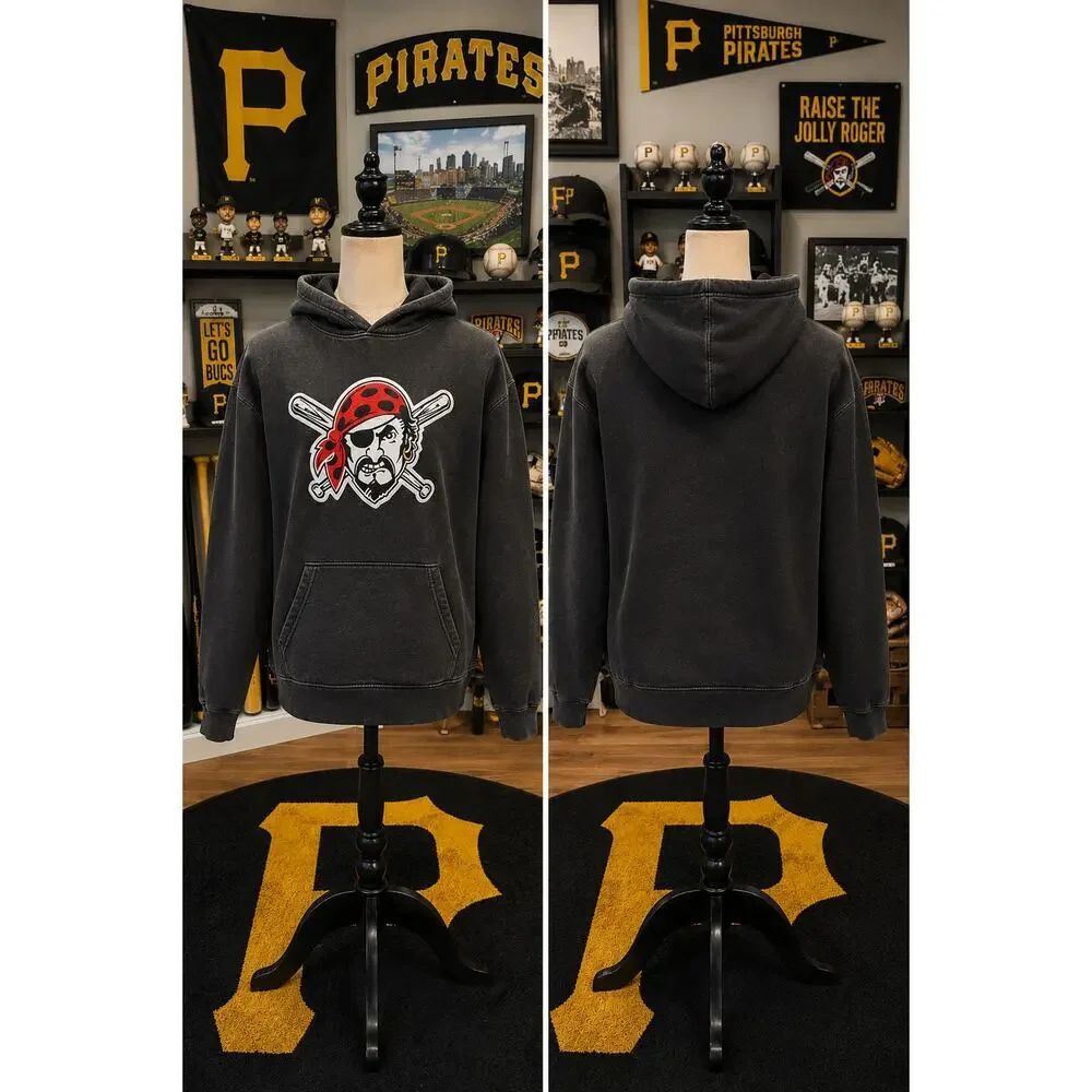 Vintage Pittsburgh Pirates Majestic Hoodie Men’s Medium MLB Sweatshirt